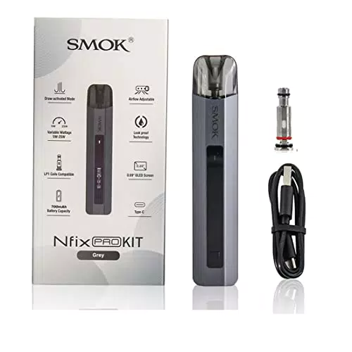 Original Smok Nfix PRO Kit, 2ML Cartridge pre-installed LP1 Meshed MTL Coil Built in 700mAh Battery No Nicotine