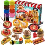 Kit Pasta per Modellare per Bambini, 10 Colori di Pasta Modellabile e 19 accessori