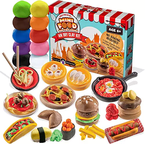 Kit Pasta per Modellare per Bambini, 10 Colori di Pasta Modellabile e 19 accessori