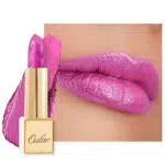 Oulac Rossetto Rosa Viola Lucido Metallico 3D, Rossetto Lunga Durata