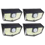 OUSFOT faretti solari a led da esterno IP67 con sensore di movimento Lampade solari a LED per esterni impermeabili