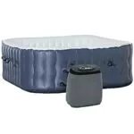 Outsunny Piscina Idromassaggio Gonfiabile con 108 Getti