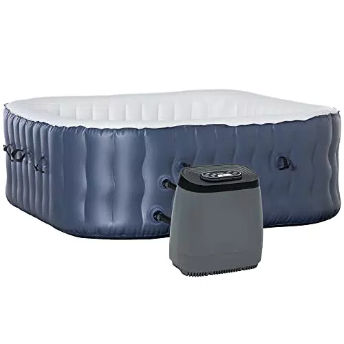 Outsunny Piscina Idromassaggio Gonfiabile con 108 Getti