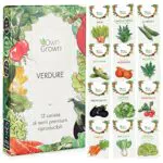 OwnGrown Sementi Orto - 12 Varietà Kit Semi di Ortaggi per Giardino