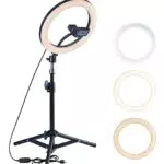 OXENDURE Supporto treppiede per Webcam Luce ad Anello per videoconferenza