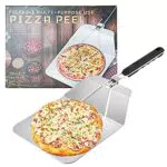 Pala per pizza in acciaio inox con pratico manico pieghevole