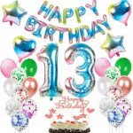 Palloncini 13 Anni Compleanno ragazza Rosa decorazioni compleanno 13 anni ragazza torta palloncini 13 anni ragazza festa topper torta 13 Anni Palloncini Compleanno 13 anni Decorazione ragazza