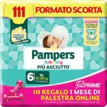 Pampers Baby Dry Fit Prime Extralarge, 111 Pannolini