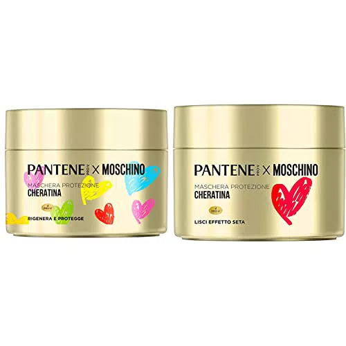 Pantene Pro-V x Moschino: Maschera Capelli Rigenera E Protegge, Protezione Cheratina, 2 pezzi