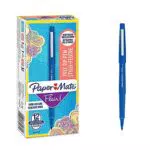 PAPER MATE Flair Penna, Punta Media da 1.1 mm, Blu, Scatola da 12