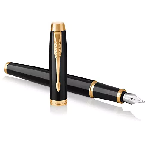 Parker 1931652 IM Penna Stilografica, Punta Media e Ricarica di Inchiostro Blu