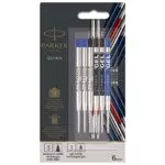 Parker Jotter London Set da 3 Ricariche per Penna a Sfera Quinkflow e 3 Ricariche per Penna Gel Quink
