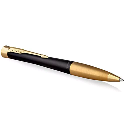 PARKER Urban Twist Penna a Sfera, Nero Tenue con Puntale Dorato