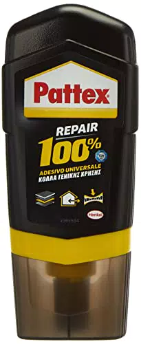 Pattex 100% Colla multiuso universale, Colla trasparente con forte presa iniziale