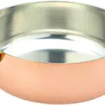 Pentole Agnelli ALCU10628 Casseruola Bassa in Rame con 2 Maniglie in ottone