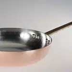 Pentole Agnelli Linea Rame Padella con Manico in Rame Liscio, Marrone, 24 cm