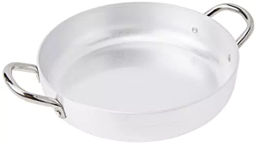 Pentole Agnelli PCMX01022 Tegame con Maniglie, Alluminio, 22 cm