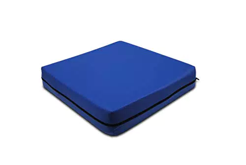 PEPE - Cuscino Antidecubito per Sedia a Rotelle in memory foam, Blu