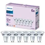 PHILIPS Faretto LED, Luce Bianca Fredda, 50W, GU10, 6 pezzi