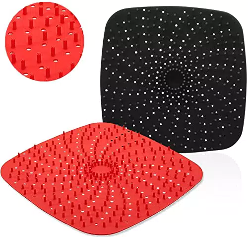 Pipihome 2 pezzi Tappetini Friggitrice ad Aria in Silicone da 8 pollici