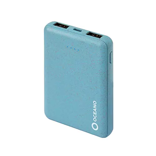 Power Bank SBS Oceano Eco-Friendly 5000 mAh 2 x USB 2.1 A + 1 x Micro USB Light Blue