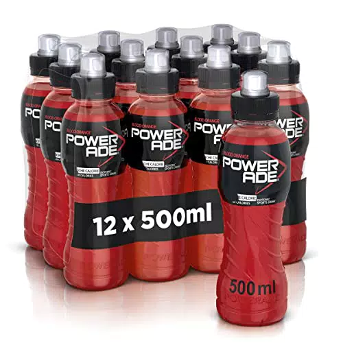 Powerade Bevanda Isotonica all'arancia rossa, 12 Bottiglie da 500 ml