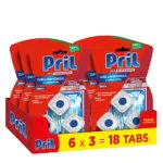 Pril Cura Lavastoviglie DUO, 6 Confezioni da 3 Tabs