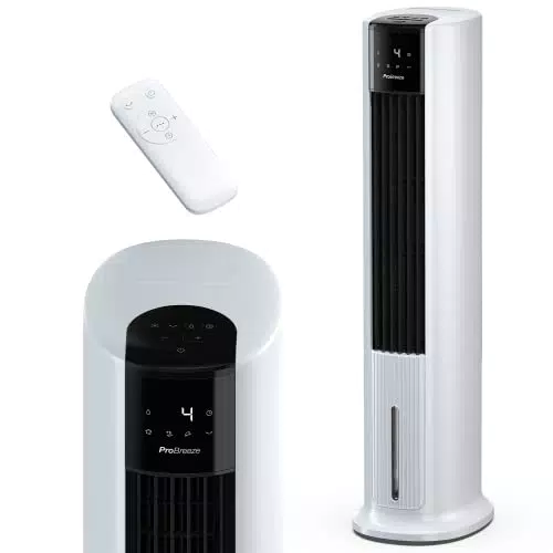 Pro Breeze 7L Raffrescatore Evaporativo e Ventilatore a Torre Portatile - 105 cm. Con 3 Velocità della Ventola