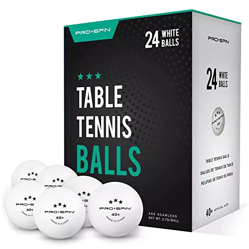 PRO SPIN Palline Ping Pong Bianche, Confezione da 24