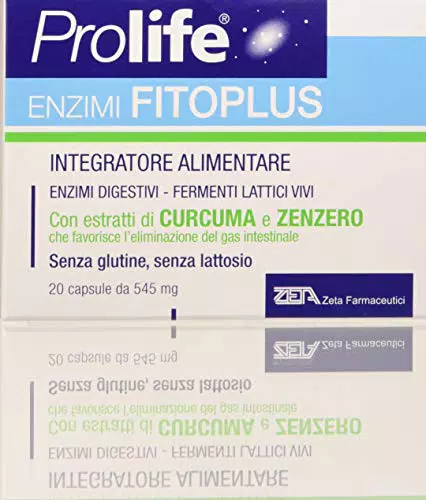 Prolife Enzimi Fitoplus Probiotici Curcuma Zenzero Contro Gonfiore Addominale