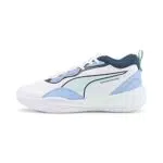 PUMA Playmaker PRO, Scarpe da Basket Uomo, bianco/azzurro, 43