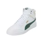 PUMA Shuffle Mid, Scarpe da Ginnastica Uomo, Bianco/verde, 45