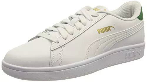 PUMA Smash V2 L, Scarpe da Ginnastica Adulto, bianco/verde, 38.5