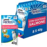 Purina Dentalife Snack Gatti Salmone, 8 Confezioni da 40g
