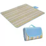 Queta Coperta da Picnic Pieghevole Impermeabile Portatile Coperta Picnic per Famiglie 145 * 200 cm, Azzurro