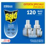 Raid Liquido Elettrico Antizanzare Doppia Ricarica, Inodore