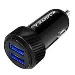RAMPOW Caricatore USB 2-Porte 24W, Caricabatteria Auto USB Universale Carica Batteria Compatibile con iPhone 12/11/X/8/7/6