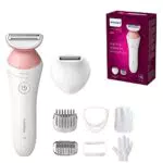 Rasoio da donna Philips Serie 6000 - Rasoio cordless con 6 accessori inclusi Guanto esfoliante