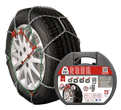 RD9 - Catene da neve metalliche RD9 mm, taglia n. 90, set 2 pezzi
