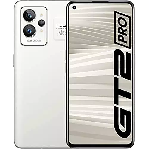 realme GT 2 Pro 5G Smartphone,Snapdragon 8 Gen 1,Batteria potente da 5.000 mAh,Ricarica SuperDart a 65 W,1-120HZ ADFR,Dual Sim, 8+128 GB, Paper White