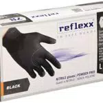 Reflexx R78, Guanti in Nitrile Neri senza Polvere Gr 4