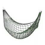 Relaxdays Amaca a Rete per 1 Persona, Leggera, Ideale per Giardino, di Colore Verde Scuro