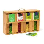 Relaxdays Scatola Porta tè e Tisane, 160 Bustine, Organizer per Vari Aromi