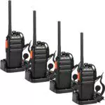 Retevis RT24 Walkie Talkie Ricaricabili PMR446 (4 Pezzi, Nero)