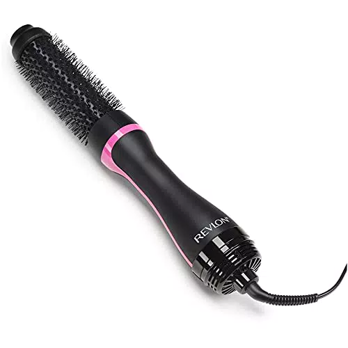REVLON Professional One-Step Style Booster - Asciugacapelli e styler con spazzola rotonda da 38 mm RVDR5292UKE, nero