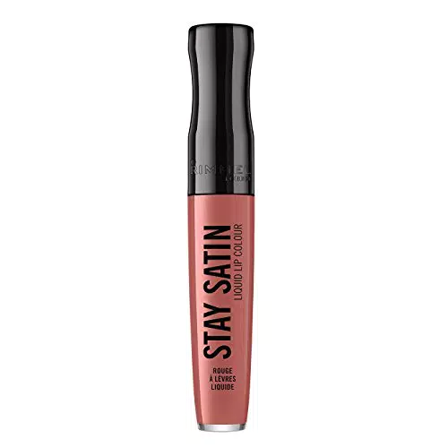 Rimmel London Stay Satin Rossetto Liquido, Formula Lunga Durata con Finish Satinato