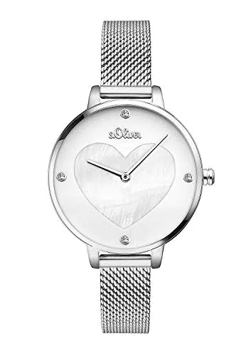s.Oliver Orologio Analogico Quarzo Donna con Cinturino in Acciaio Inox SO-3472-MQ