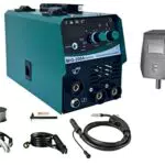 Saldatrice a Filo Continuo con Display Digitale Portatile Multifunzione e Include torcia e filo animato da 0.8mm