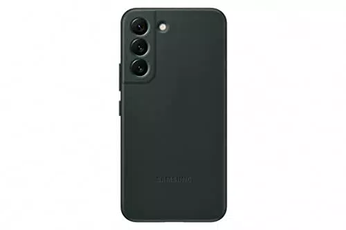 Samsung Leather Cover custodia in pelle per Galaxy S22, Verde foresta