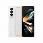 Samsung Silicone Grip Cover Custodia con fascia per mano per Galaxy Z Fold4, Bianco